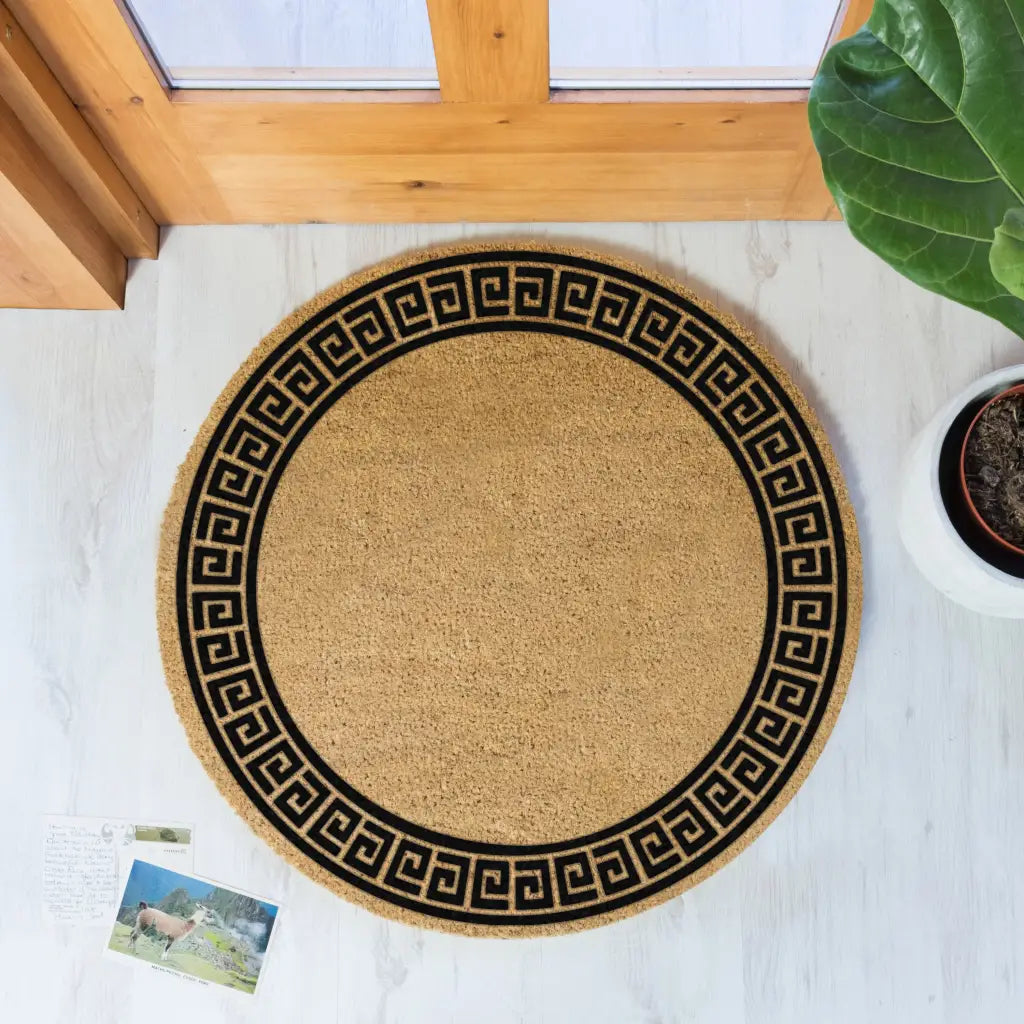 Greek Border Circle Doormat