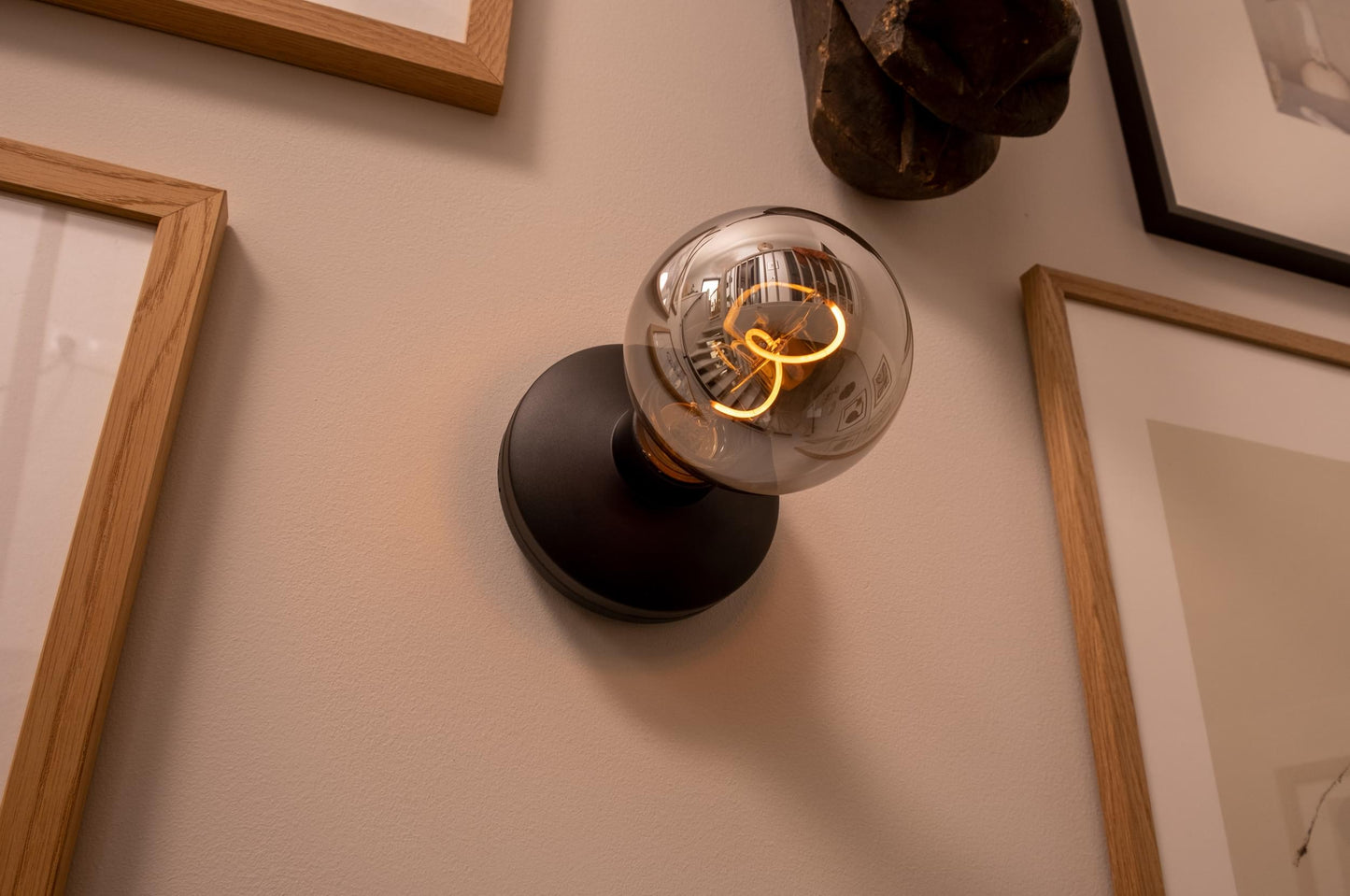 Humble Bee Black Smoked Wall Light