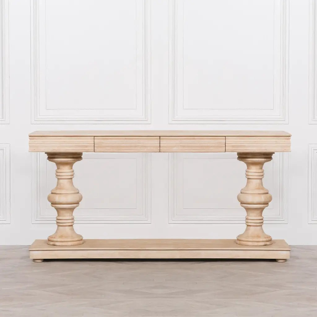 180cm Mango Wood Console Table with Drawers