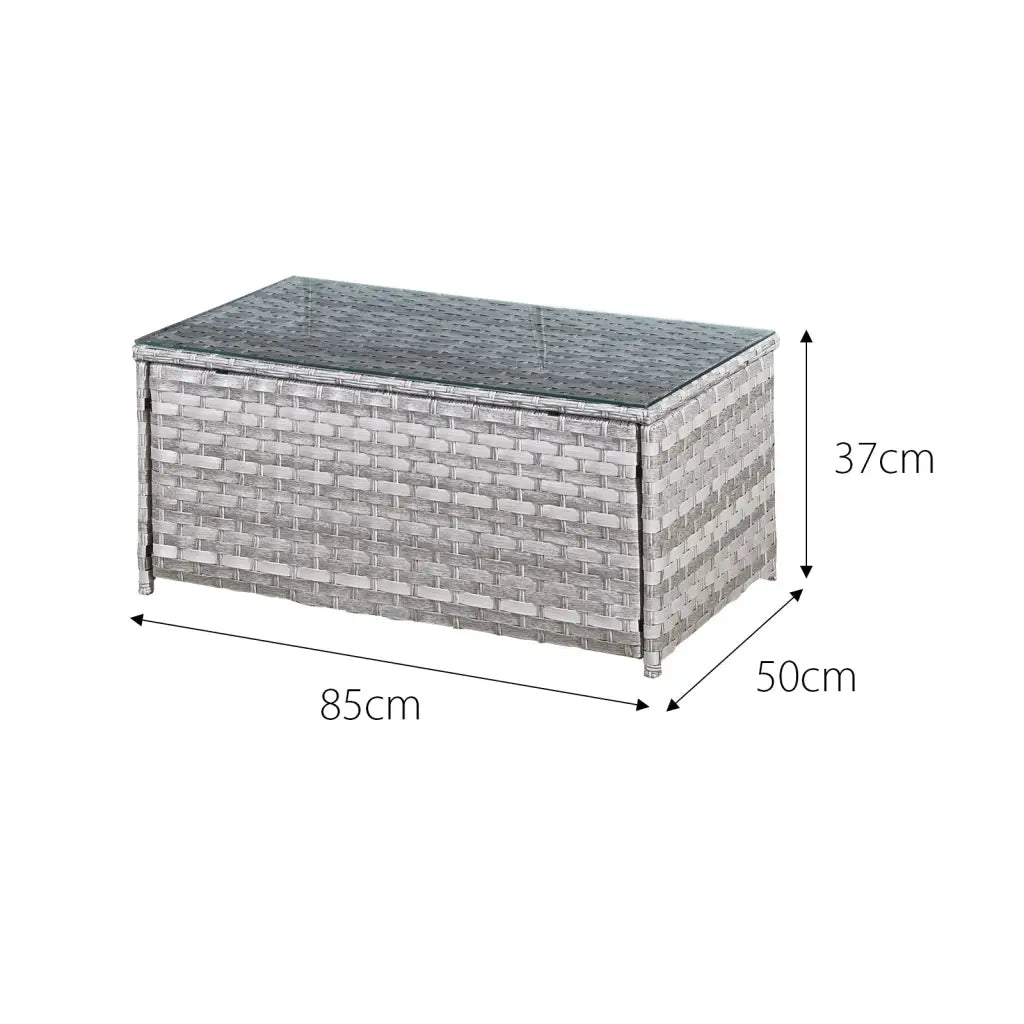 Acorn Rattan 6 Seat Corner Sofa Set in Dove Grey