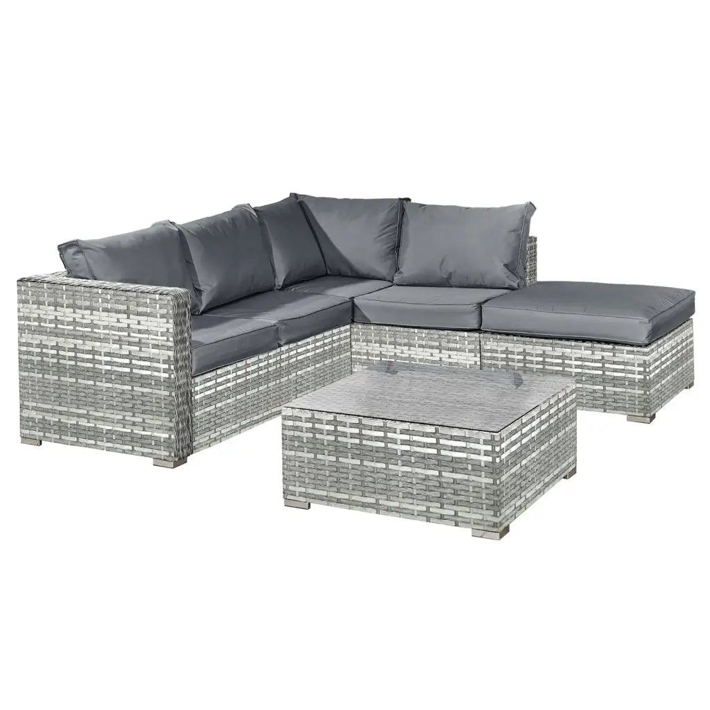 Oseasons® Aruba Rattan 5 Seat Corner Set in Dove Grey