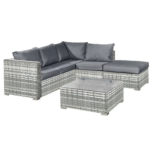 Oseasons® Aruba Rattan 5 Seat Corner Set in Dove Grey