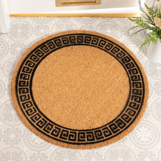 Greek Border Circle Doormat