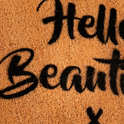 Hello Beautiful Circle Doormat