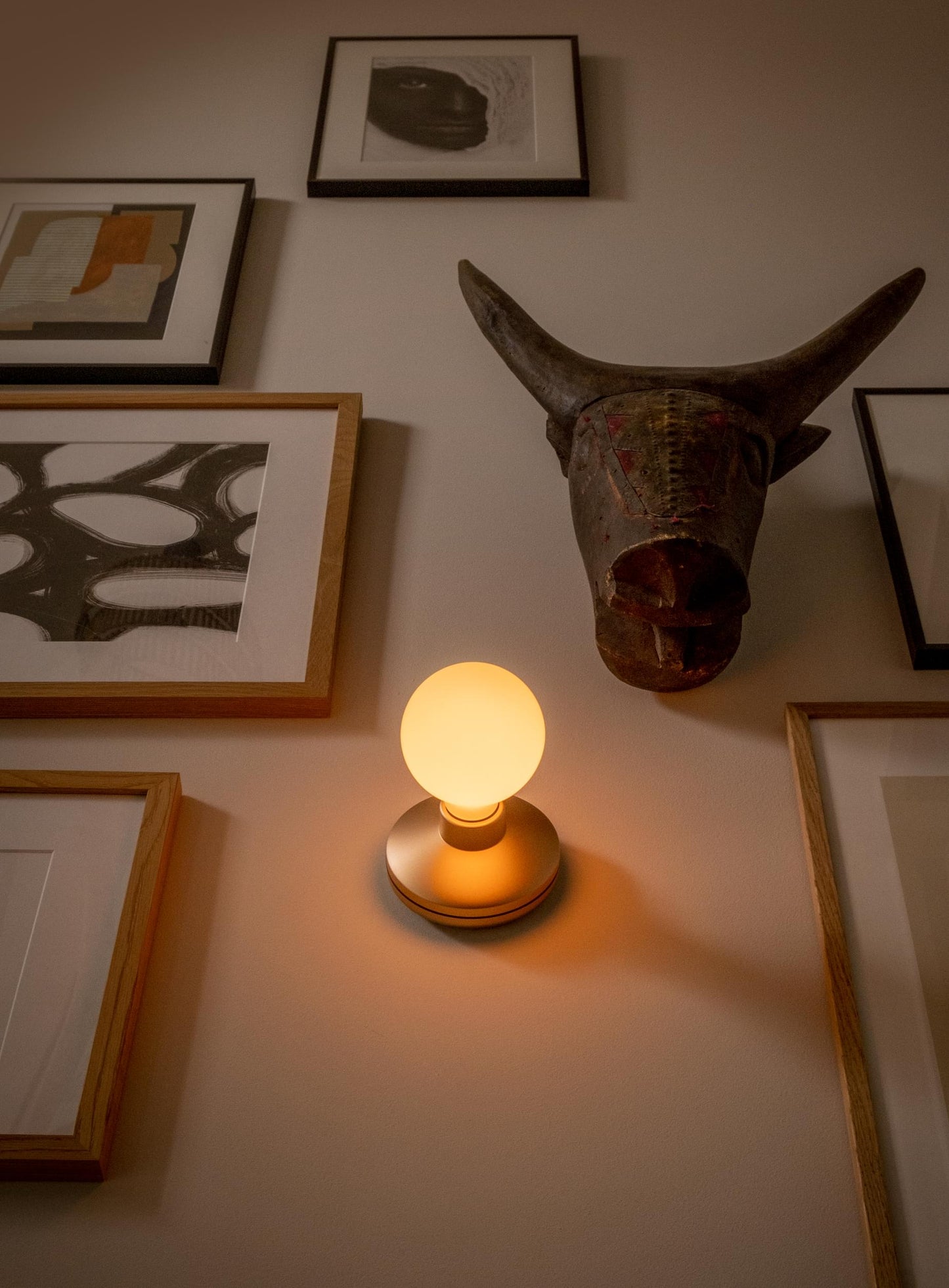 Humble Bee Rechargeable Gold Frosted Wall Light