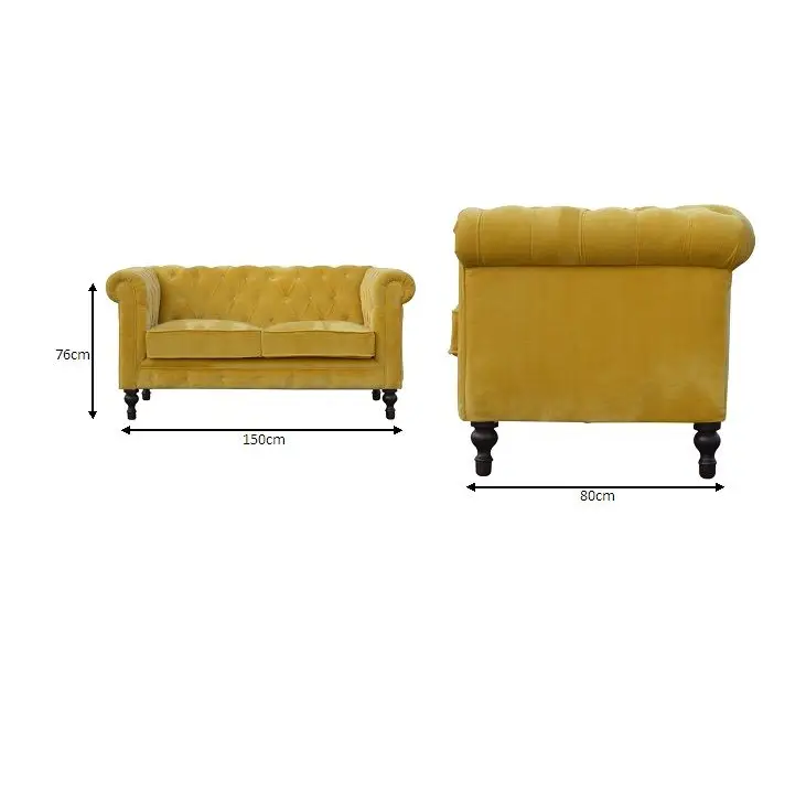Mustard chesterfield 2025 armchair