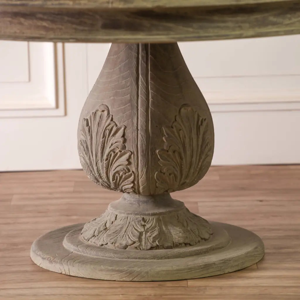 Rustic Washed 150cm Round Acorn Dining Table