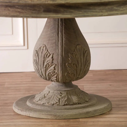 Rustic Washed 150cm Round Acorn Dining Table