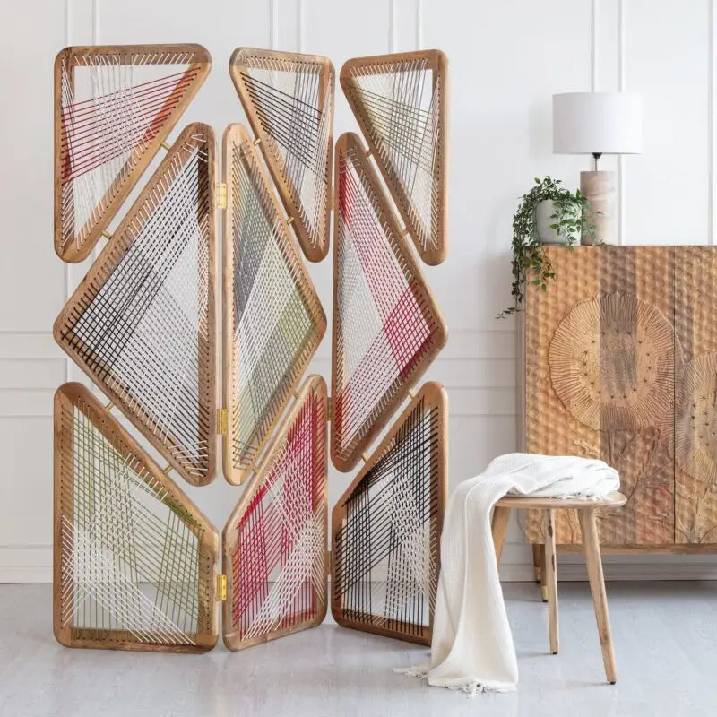 Triangular Colourful Cord Room Divider